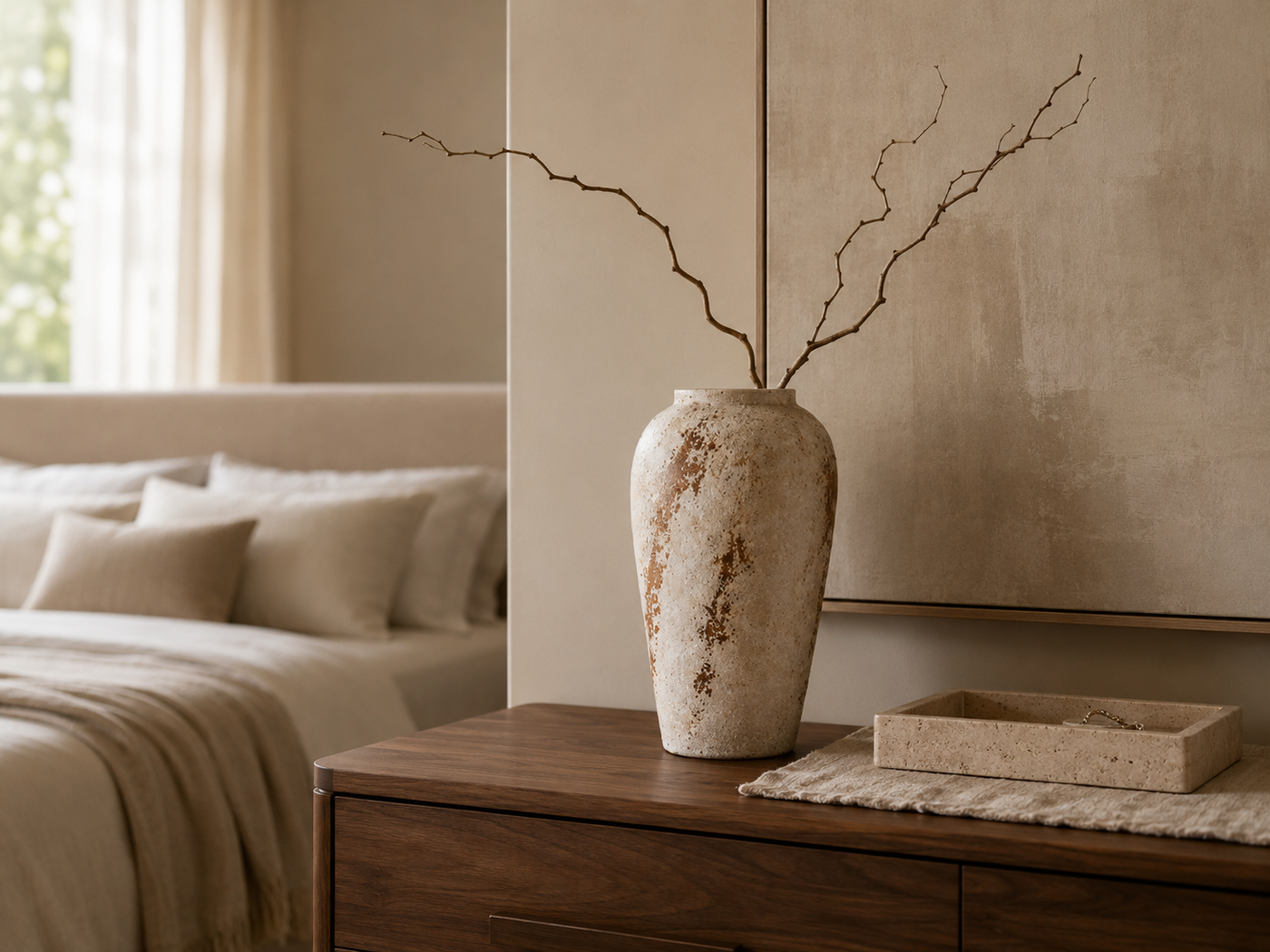 Avenor Ceramic Vase Rustic Texture, Sculptural, Three Sizes