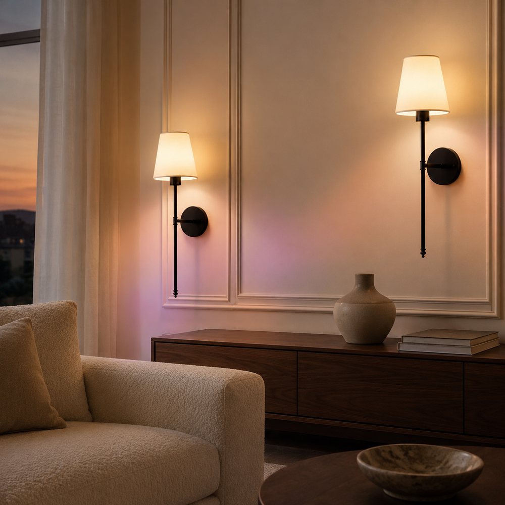 Lunara Arc LED Wall Sconces Warm Glow