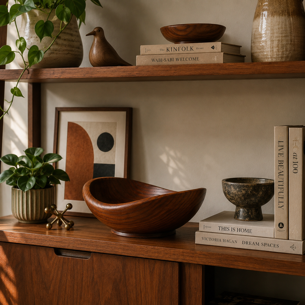 Soren Sculptural Wood Bowl Warmth, Texture, Organic Form