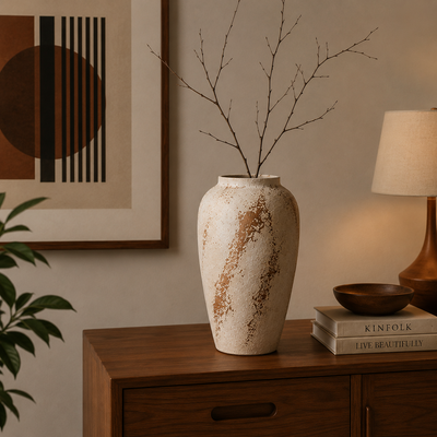 Avenor Ceramic Vase Rustic Texture, Sculptural, Three Sizes
