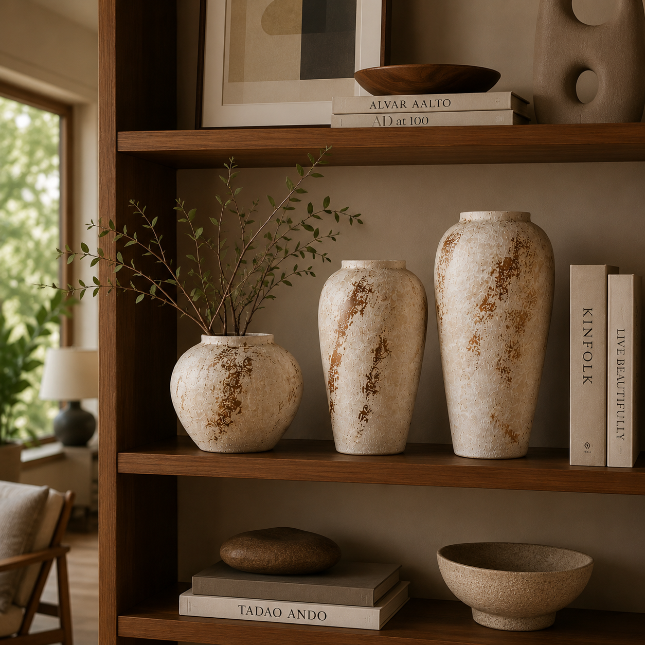 Avenor Ceramic Vase Rustic Texture, Sculptural, Three Sizes