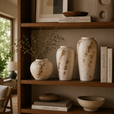 Avenor Ceramic Vase Rustic Texture, Sculptural, Three Sizes
