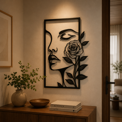 Rosalie Metal Wall Art Sculptural Depth, Easy Hanging