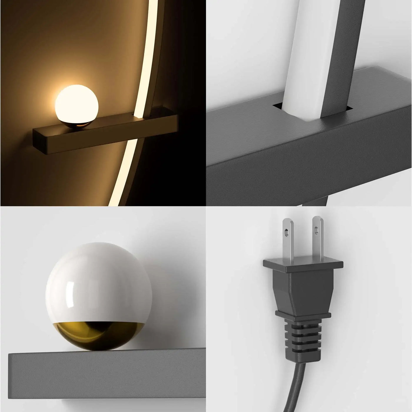 Lunara Arc LED Wall Sconces Warm Glow