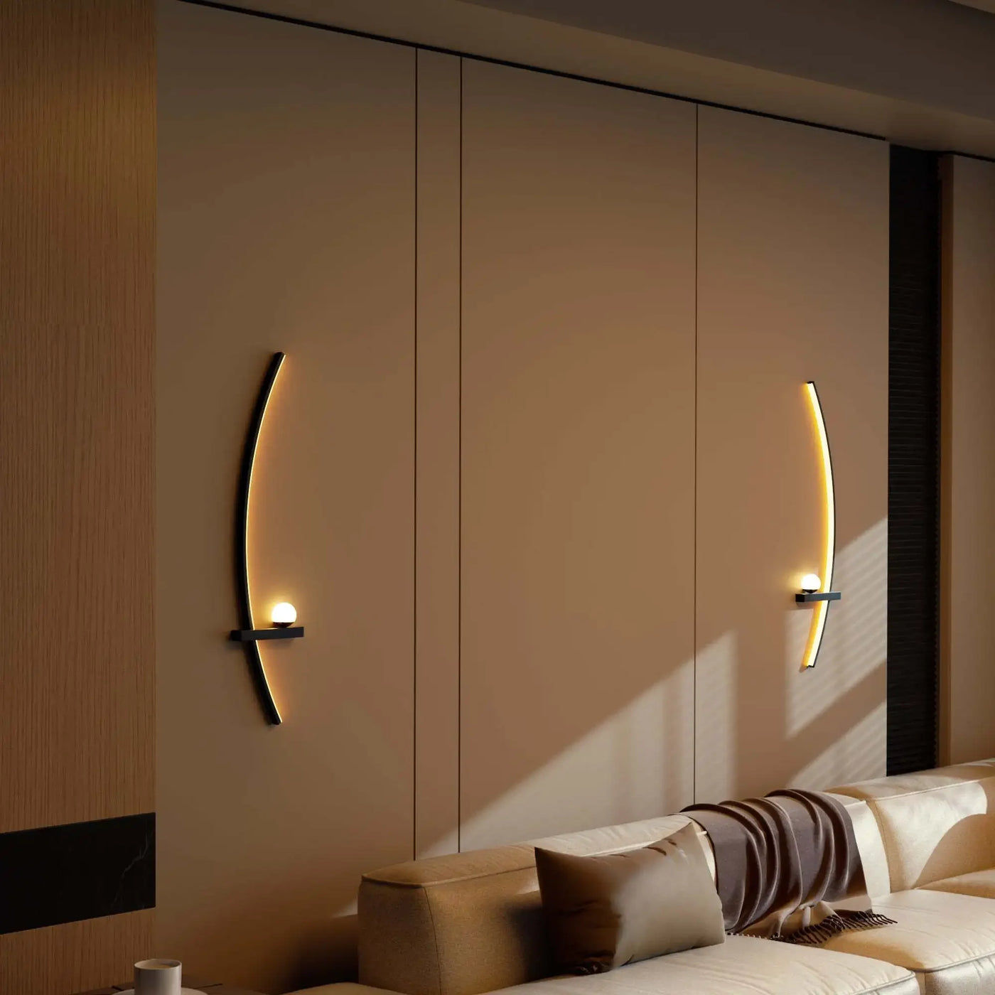 Lunara Arc LED Wall Sconces Warm Glow