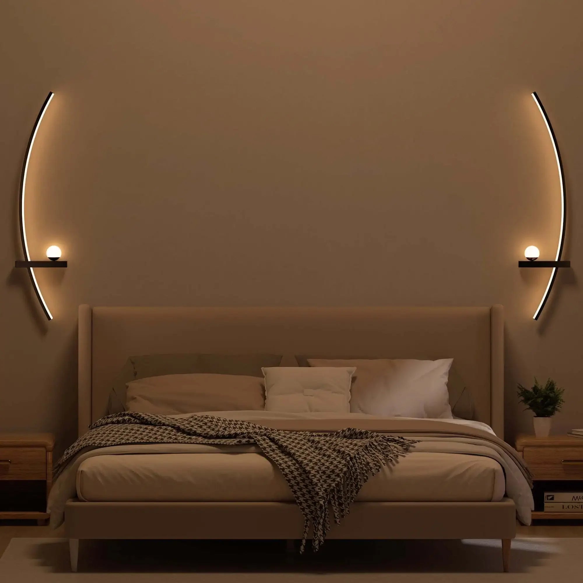 Lunara Arc LED Wall Sconces Warm Glow