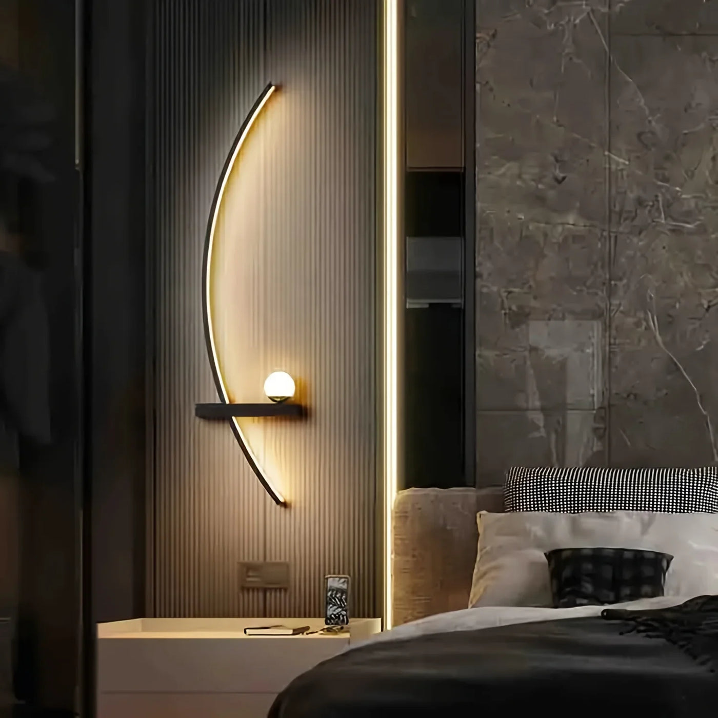 Lunara Arc LED Wall Sconces Warm Glow