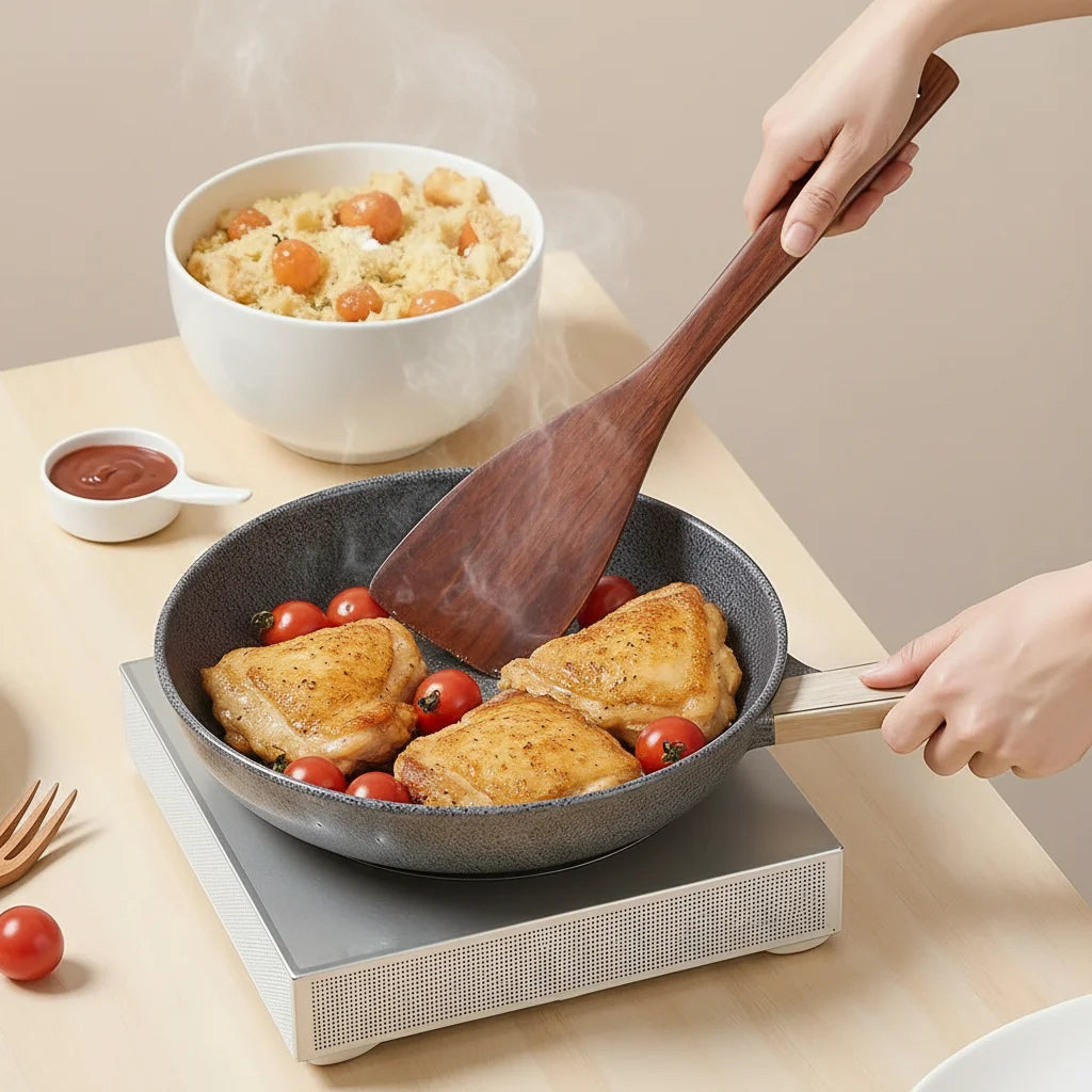 Wooden Spatula for Nonstick Pans – Heat-Resistant, Scratch-Free Cooking Turner