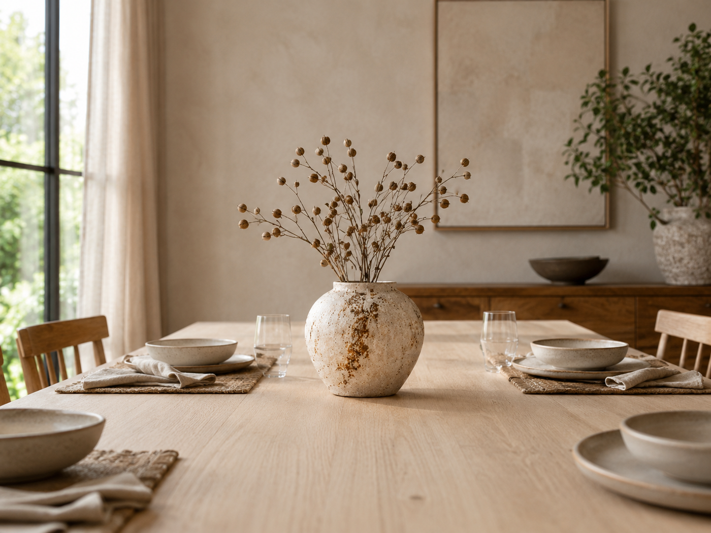 Avenor Ceramic Vase Rustic Texture, Sculptural, Three Sizes