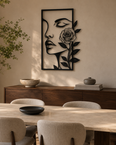Rosalie Metal Wall Art Sculptural Depth, Easy Hanging