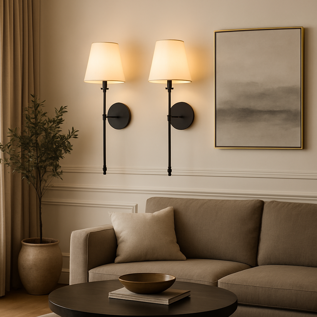 NovaHalo LED Wall Sconce Custom Color, Music Sync, 9 Pieces lifestyle image